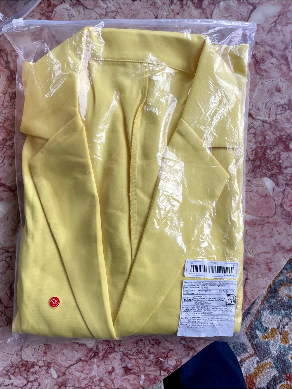 XL Tailored Yellow Light Weight Single-Button Women's Blazer - Picture 2 of 5